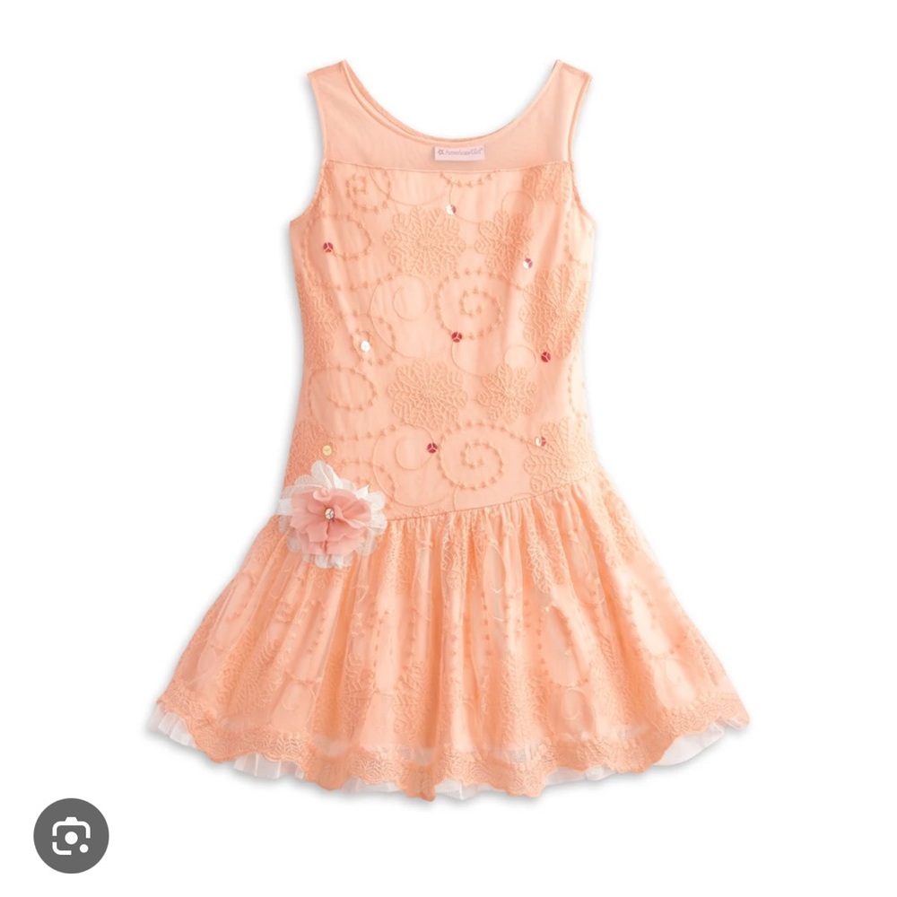 NWT American Girl GIRLS Shimmer & Lace Party Dress Size 7